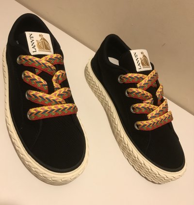 Lanvin Black Canvas Sneakers