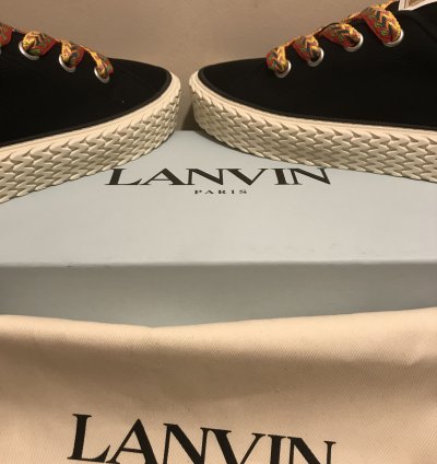 Lanvin Black Canvas Sneakers