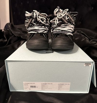 Lanvin Black Curb Sneakers