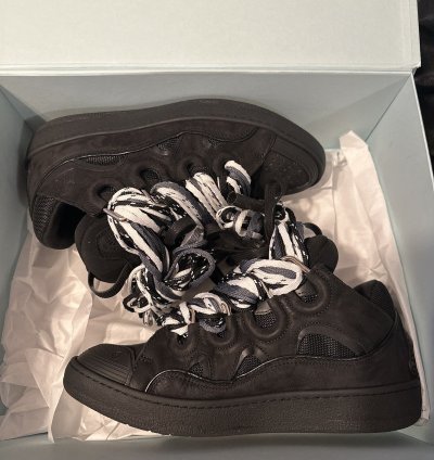 Lanvin Black Curb Sneakers