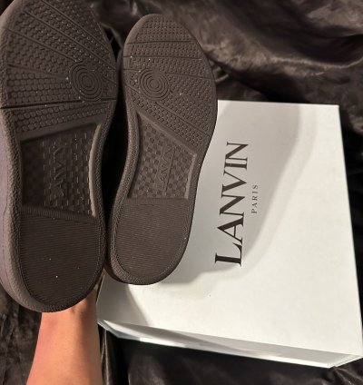 Lanvin Black Curb Sneakers