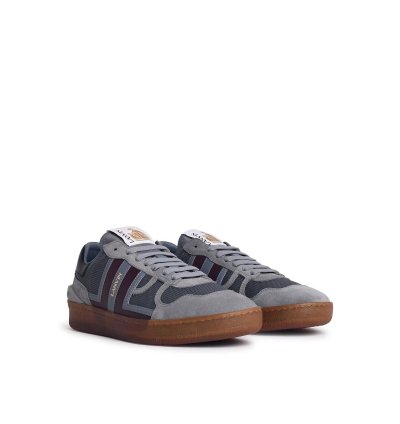 Lanvin Clay Grey Leather Blend Sneakers