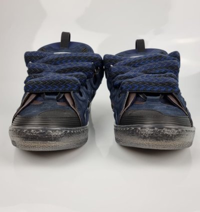 Lanvin Curb Blue And Black Sneakers New