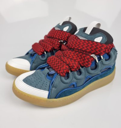 Lanvin Curb Blue And Red Sneakers New Ss23