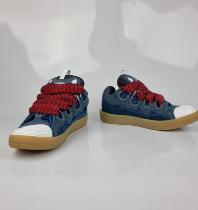 Lanvin Curb Blue And Red Sneakers New Ss23