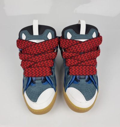 Lanvin Curb Blue And Red Sneakers New Ss23
