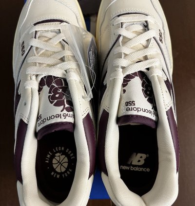 Aim Leon Dore New Balance 550 Purple Basketball Shoes