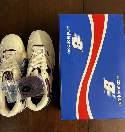 Aim Leon Dore New Balance 550 Purple Basketball Shoes