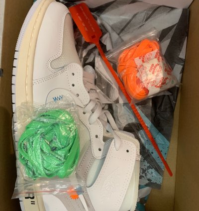 Off-white X Air Jordan 1 Retro High Og white 2018 Aq0818-100