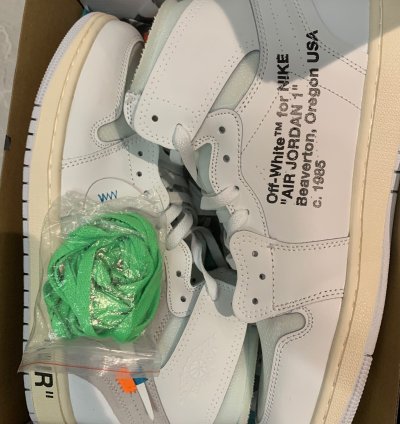Off-white X Air Jordan 1 Retro High Og white 2018 Aq0818-100