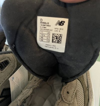 Jjjjound New Balance 992 Sz 11 Free Gift With Purchase