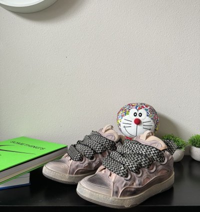 Lanvin Curb Distressed Sneakers