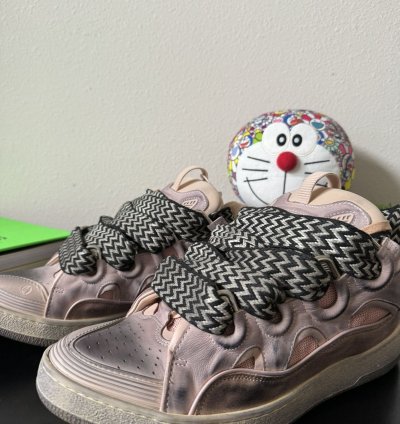 Lanvin Curb Distressed Sneakers