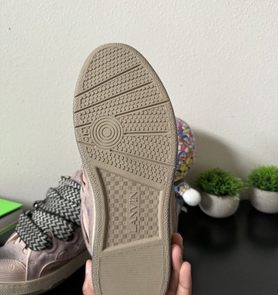 Lanvin Curb Distressed Sneakers