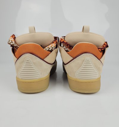 Lanvin Curb Men Beige And Orange Sneakers New Ss23