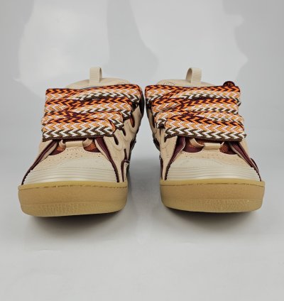 Lanvin Curb Men Beige And Orange Sneakers New Ss23