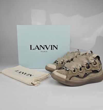 Lanvin Curb Men Beige Sneakers New Ss23 42