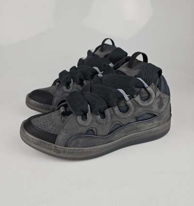Lanvin Curb Men Dark Gray Sneakers New Ss23 Size 42