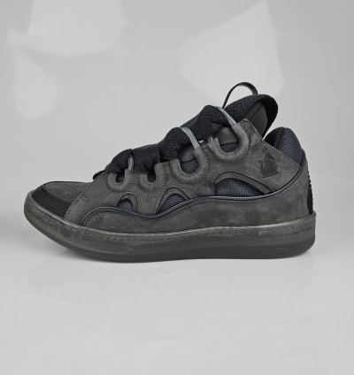 Lanvin Curb Men Dark Gray Sneakers New Ss23 Size 42