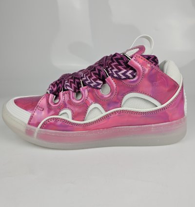 Lanvin Curb Men Pink And White Sneakers New Ss23 41