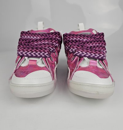 Lanvin Curb Men Pink And White Sneakers New Ss23 41