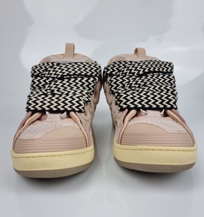 Lanvin Curb Men Pink Sneakers New