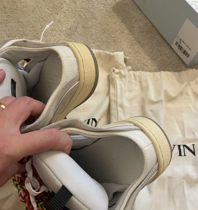 Lanvin Curb Mule Sneakers White
