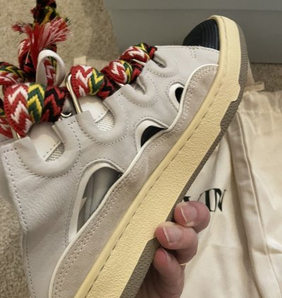 Lanvin Curb Mule Sneakers White