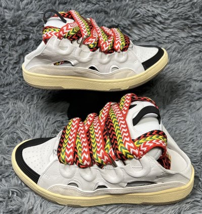 Lanvin Curb Mule White Black Gum Red Yellow Green