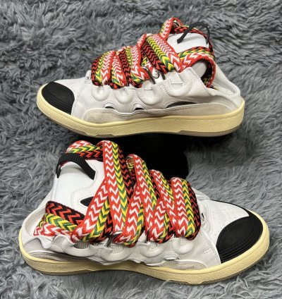 Lanvin Curb Mule White Black Gum Red Yellow Green