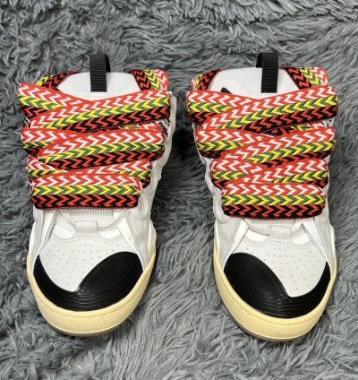 Lanvin Curb Mule White Black Gum Red Yellow Green