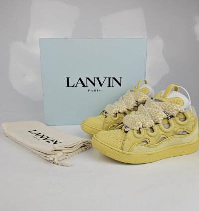 Lanvin Curb Natural And Yellow Sneakers New Ss23 40