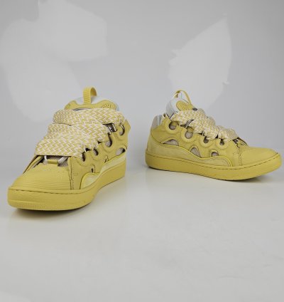 Lanvin Curb Natural And Yellow Sneakers New Ss23 40