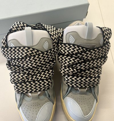 Lanvin Curb Panelled Laced-up Sneaker