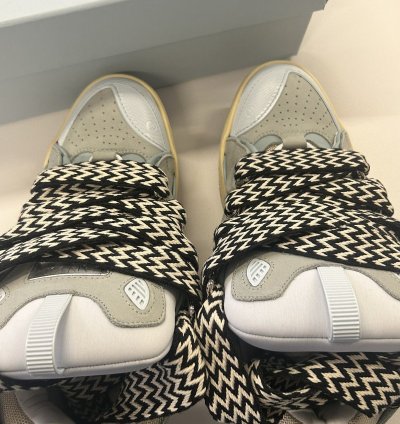 Lanvin Curb Panelled Laced-up Sneaker