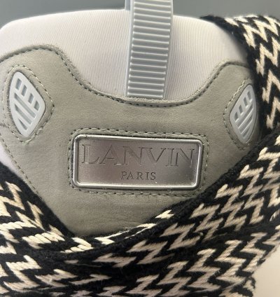 Lanvin Curb Panelled Laced-up Sneaker
