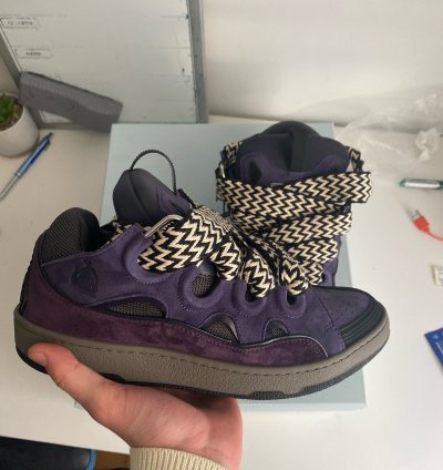 Lanvin Curb Purple Black Size 42 28cm