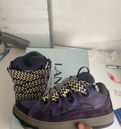 Lanvin Curb Purple Black Size 42 28cm