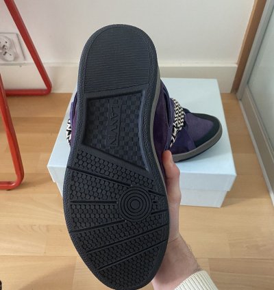 Lanvin Curb Purple Black Size 42 28cm