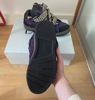 Lanvin Curb Purple Black Size 42 28cm