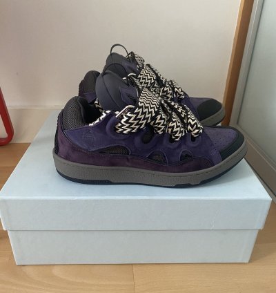 Lanvin Curb Purple Black Size 42 28cm