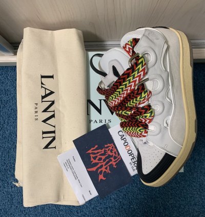 Lanvin Curb Sneaker Leather White