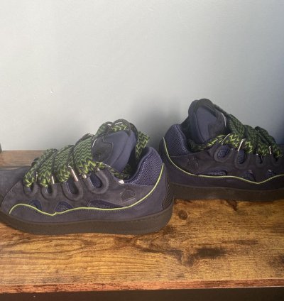 Lanvin Curb Sneaker Navy Blue Size 43