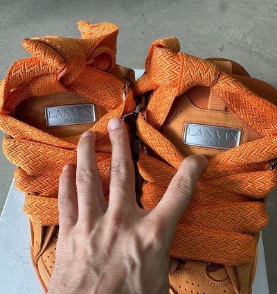 Lanvin Curb Sneaker Orange