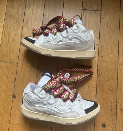 Lanvin Curb Sneaker White Ivory