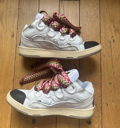 Lanvin Curb Sneaker White Ivory