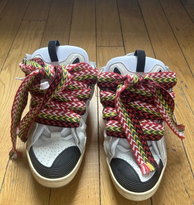 Lanvin Curb Sneaker White Ivory