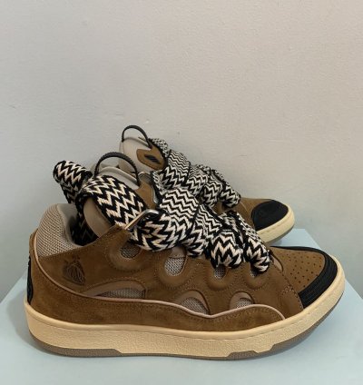 Lanvin Curb Sneakers Brown Size 41