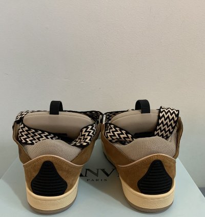 Lanvin Curb Sneakers Brown Size 41