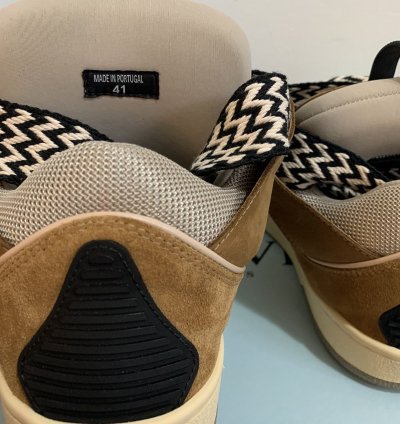 Lanvin Curb Sneakers Brown Size 41